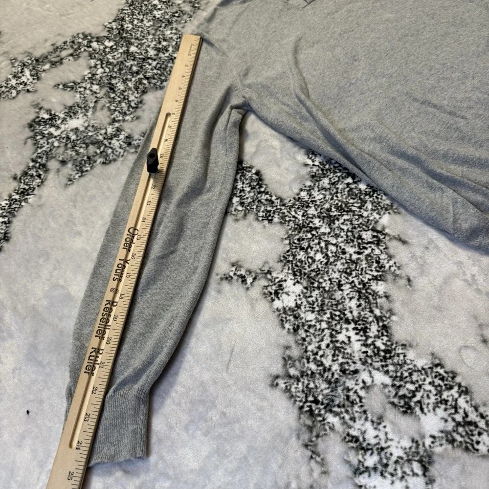 J Crew‎ Sweater Mens Size M Gray Cotton Cashmere Shawl Collar Neck Long Sleeve